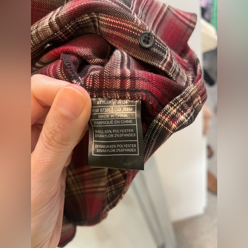Jack by BB Dakota | Stina Berry Plaid Shirt Dress size small - Picture 5 of 6
